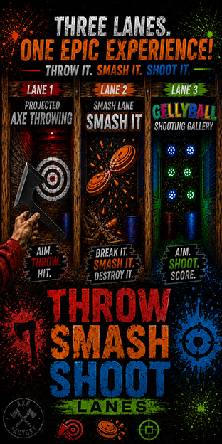 Throw Smash Shoot Lanes Card